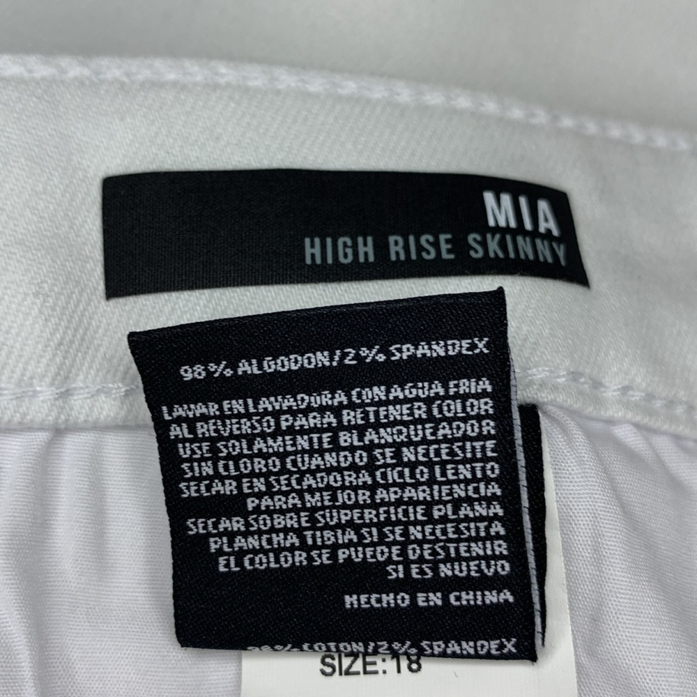 Kut From The Kloth NWT High Rise Mia Skinny Ankle Jeans in Optic White SZ 18!!! - Picture 15 of 15